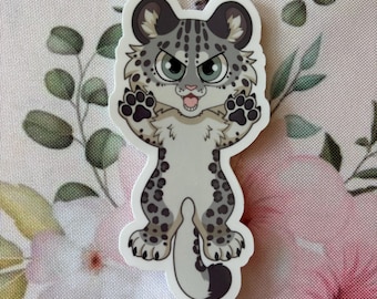 Pegatina de vinilo de leopardo de las nieves