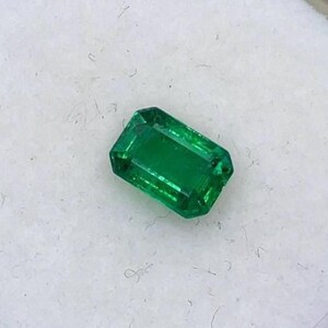 Fine Natural Emerald 1.2 carat-Rich green Emerald cut 7.5x5.2x4.0 mm Loose emerald high grade Zambian emerald Green emerald Natural gemstone