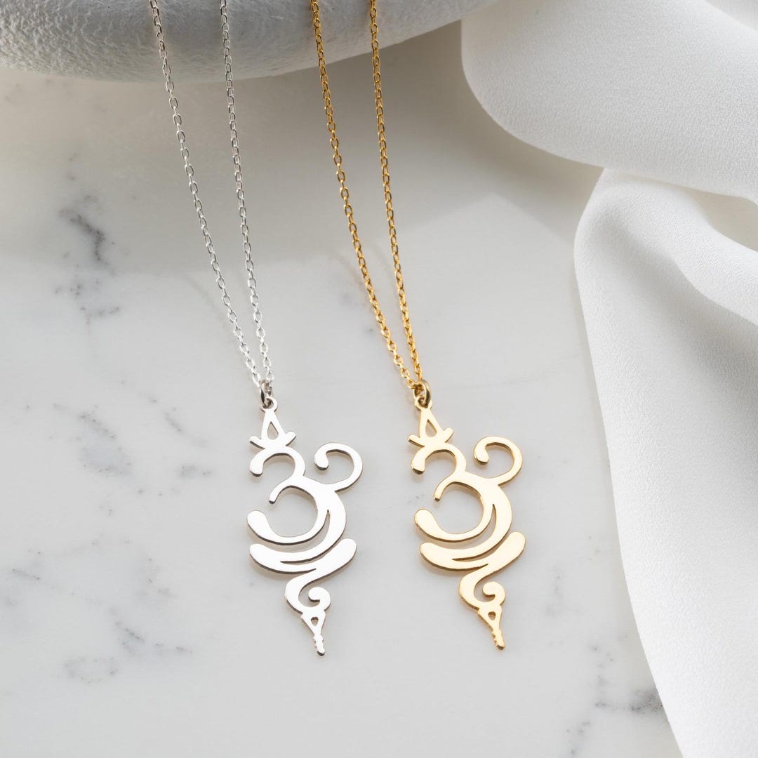 Handmade Gold Breathe Symbol Necklace - Mindful Jewelry for Serenity ...