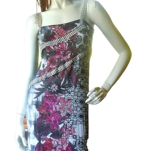Save The Queen suspender dress printed mesh size S M