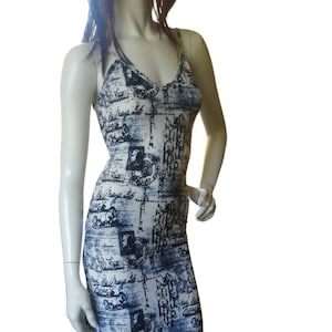Robe longue Jean Paul Gaultier Jean's imprimé carte postaleTaille S M