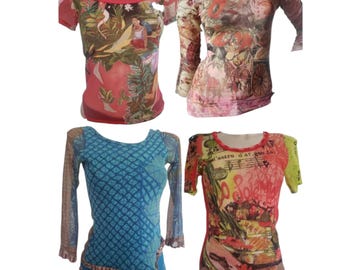 Save the Queen Vintage Mesh Printed T-shirt Top S M - Etsy