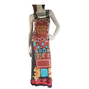 Maxi tank dress Save The Queen tattoo print size M