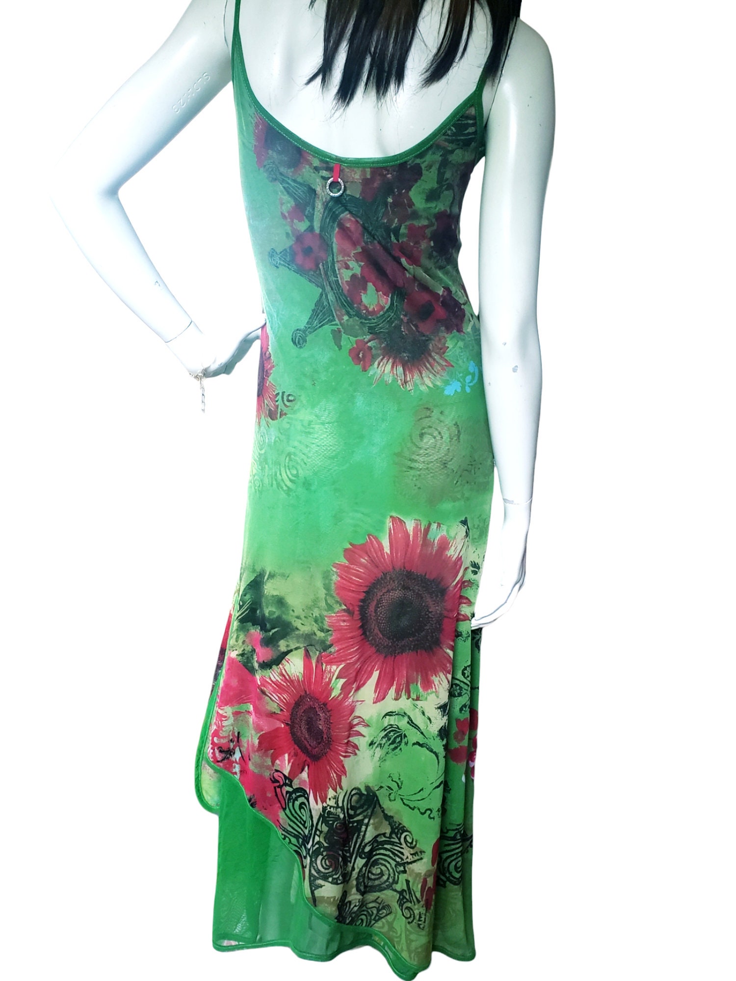 save green dress Final Sale Plus Size Off the Shoulder Dress with Tie in Green