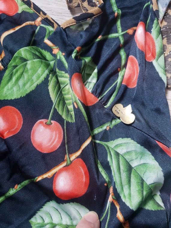 John Galliano Cherry Print Silk and Viscose Dress Size S - Etsy