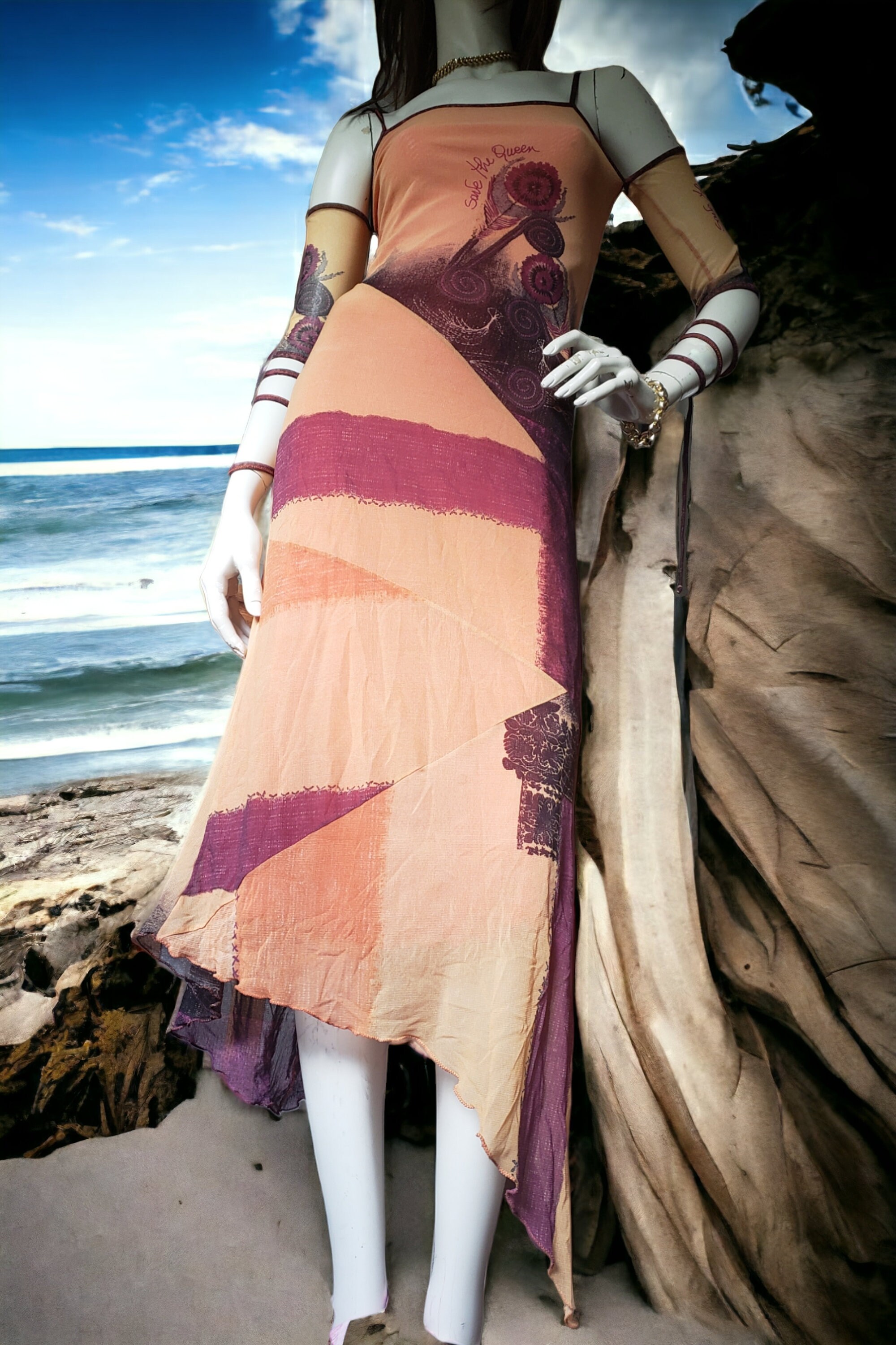 Salmon pink maxi dress 2025