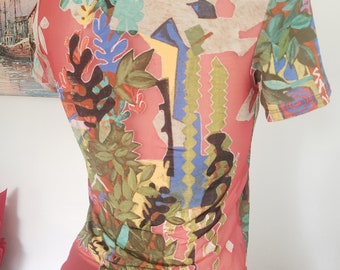 Save the Queen Vintage Mesh Printed T-shirt Top S M - Etsy