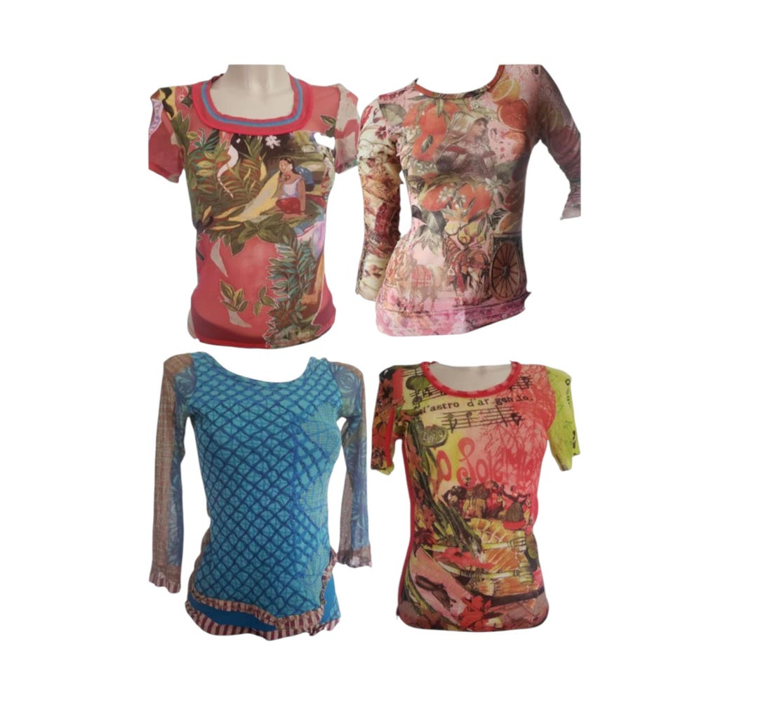 Save the Queen Vintage Mesh Printed T-shirt Top S M - Etsy