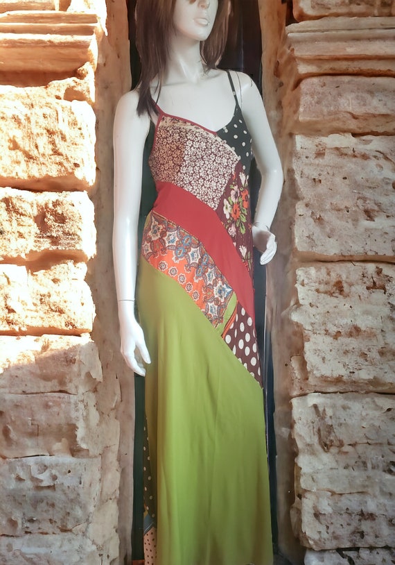 jean paul gaultier silk maxi dress Jean Paul Gaultier: Blue 'The Long Draped Water' Maxi Dress