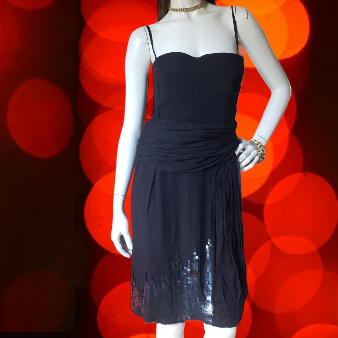 Christian Dior Vintage Mid-length Bustier Corset Dress in Black Silk John  Galliano Size S M - Etsy