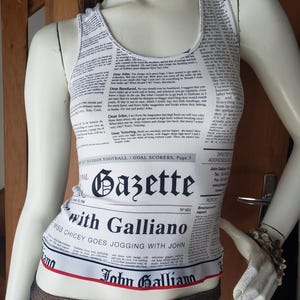 Galliano Newspaper Top - Etsy