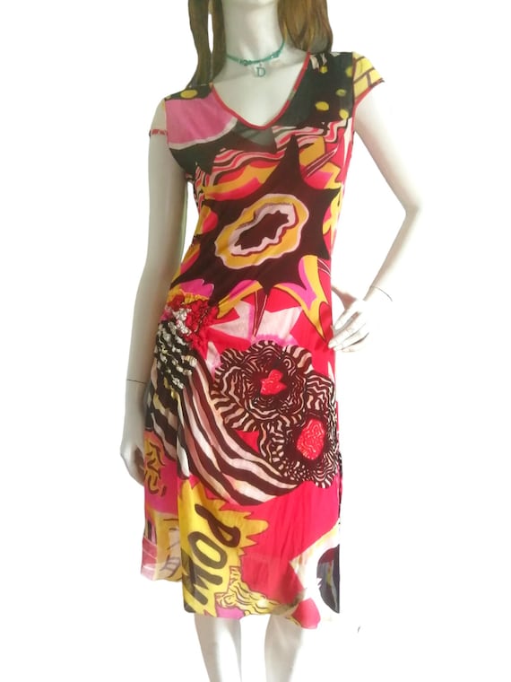 Kenzo Jeans Multicolor Floral Print Knit Dress Size S M - Etsy Kenzo Jeans Multicolor Floral Print Knit Dress Size S M - Etsy