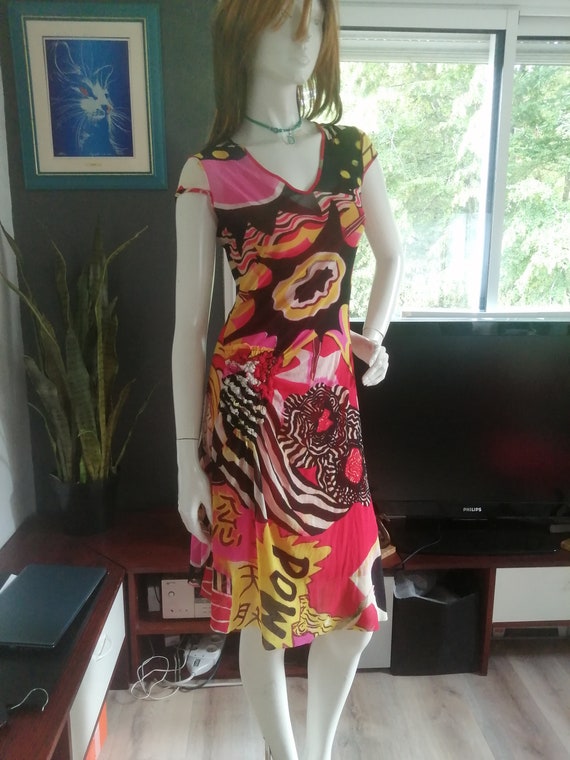 Kenzo Jeans Multicolor Floral Print Knit Dress Size S M - Etsy Kenzo Jeans Multicolor Floral Print Knit Dress Size S M - Etsy