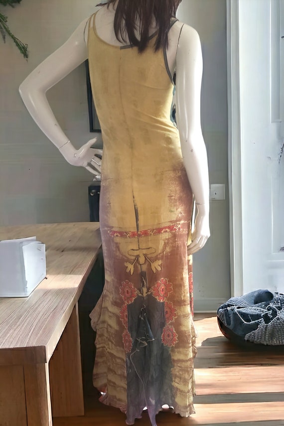Maxi Legatte Dress (save the Queen) Pastel Tone Printed Knit Size 