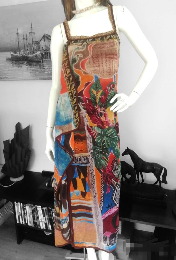 Save The Queen suspender dress printed mesh size S M L