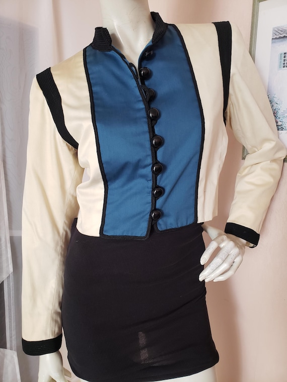 Yves Saint Laurent Rive Gauche, Yves Saint Laurent rive Gauche spencer veste vintage 38 S M