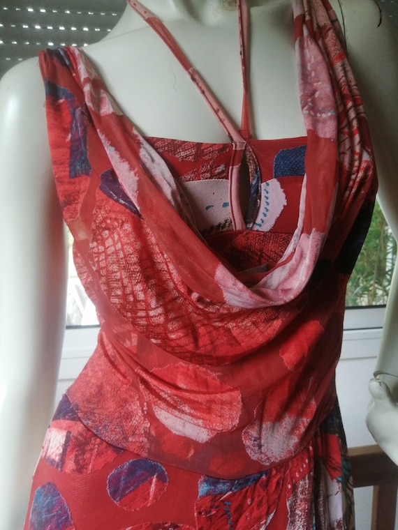 Maxi knit dress Legatte red printed jeans size 1 S - image 9