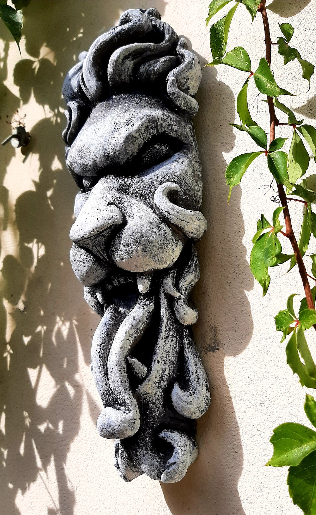 Lion Head Stone Corbel Gothic Medieval Figure Etsy