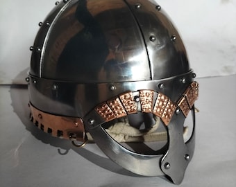 Tjele helmet - Battle ready replica with aventail - X c. Denmark. 2.5mm thickness