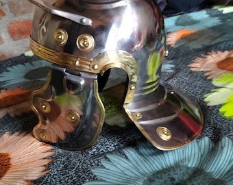 Roman Gallic G Helm, 18 Gauge Steel, Medieval Helmet
