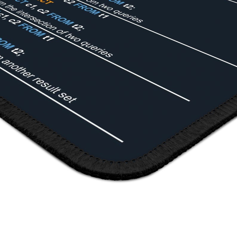 SQL Cheat Sheet Mouse Pad Data Analyst Mousepad Artistic Aesthetic ...