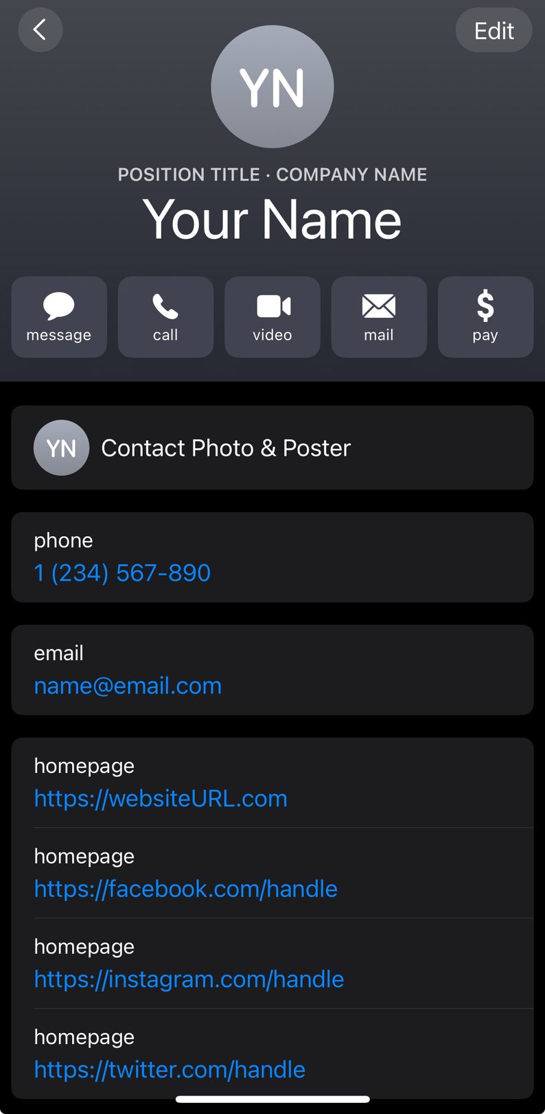 Custom Digital Business Card With QR Code | Instant Contact Download ...