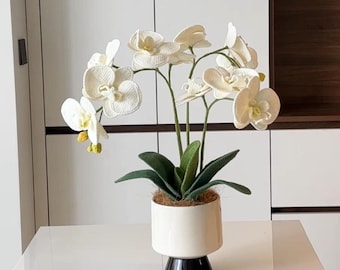 Crochet White Orchid Pattern: DIY Floral Home Decor (PDF Pattern)