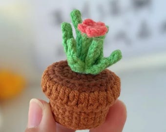 Crochet Cute Little Flower Pot PDF Pattern, Crochet Flower Pot Amigurumi PDF Pattern, No-sew Crochet Pattern, Flower Pot Cute, Crochet Gift