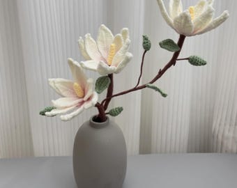 Crochet Mini Magnolia Tree Pattern: Flower Photo Tutorial (PDF Pattern)