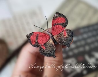 Patrón de crochet: Mariposa Glancy, Mariposa de crochet, Mariposa PDF Patrón de crochet - Hilo Patrón de crochet Crochet vintage