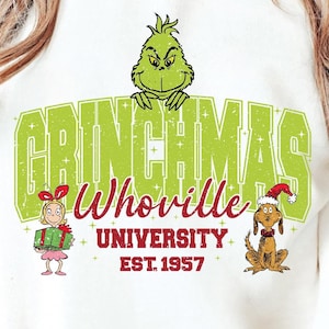 Grincmas Coquette Bow png, Christmas Shirt Design, Green Fur png, Christmas png, Retro Christmas png, Holiday sublimation, Digital download