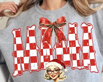 Christmas Coquette Bow png, Santa Coquette Bow png, Christmas png, Vintage Christmas png, Retro Christmas png, Vintage Santa png, retro png