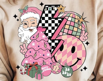 Retro Christmas Png, Vintage Christmas Png, Retro Santa png, Christmas png, Christmas Sublimation file for Shirt Design, Digital download