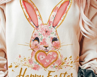 Conejito chinoiserie con flores rosas PNG, Feliz Pascua PNG, Conejo de Pascua de Toile rosa PNG, Gran Pascua milenaria Png, Coqueta de Pascua Png
