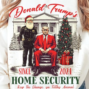 Trump Christmas - Humorous Trump Christmas T-Shirt Design Clipart Illustration, Digital Download, Sublimation PNG