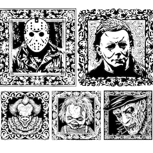 Horror SVG Bundle Halloween Horror SVG Horror Friends svg Horror characters svg Halloween svg Cricut cut file