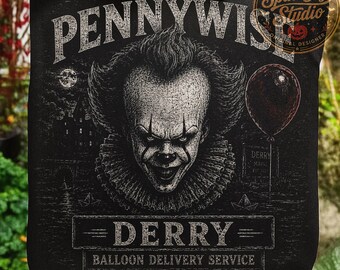 Horror Halloween sublimation PNG, Balloon Delivery Service png, Retro Halloween png, Scary movie png, Horror Characters