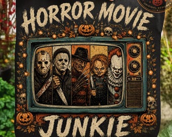 Horror Movie Junkie Png, Halloween Characters Png, Halloween 2026 Png, Halloween Png, Horror Movie Png, Scary Movie Png, Sublimation File