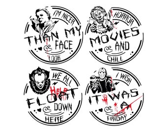 Horror SVG Bundle Halloween Horror SVG Horror Friends svg Horror characters svg Halloween svg Cricut cut file