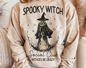 Spooky Witch Social Club png, retro halloween png, trending png, Gothic png, black bow png, soft girl png, Witch png, Spooky girl png