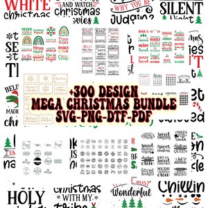 300+ Christmas SVG Bundle, Winter svg, Santa SVG, Holiday, Merry Christmas, Christmas Bundle, Funny Christmas Shirt, Cut File Cricut