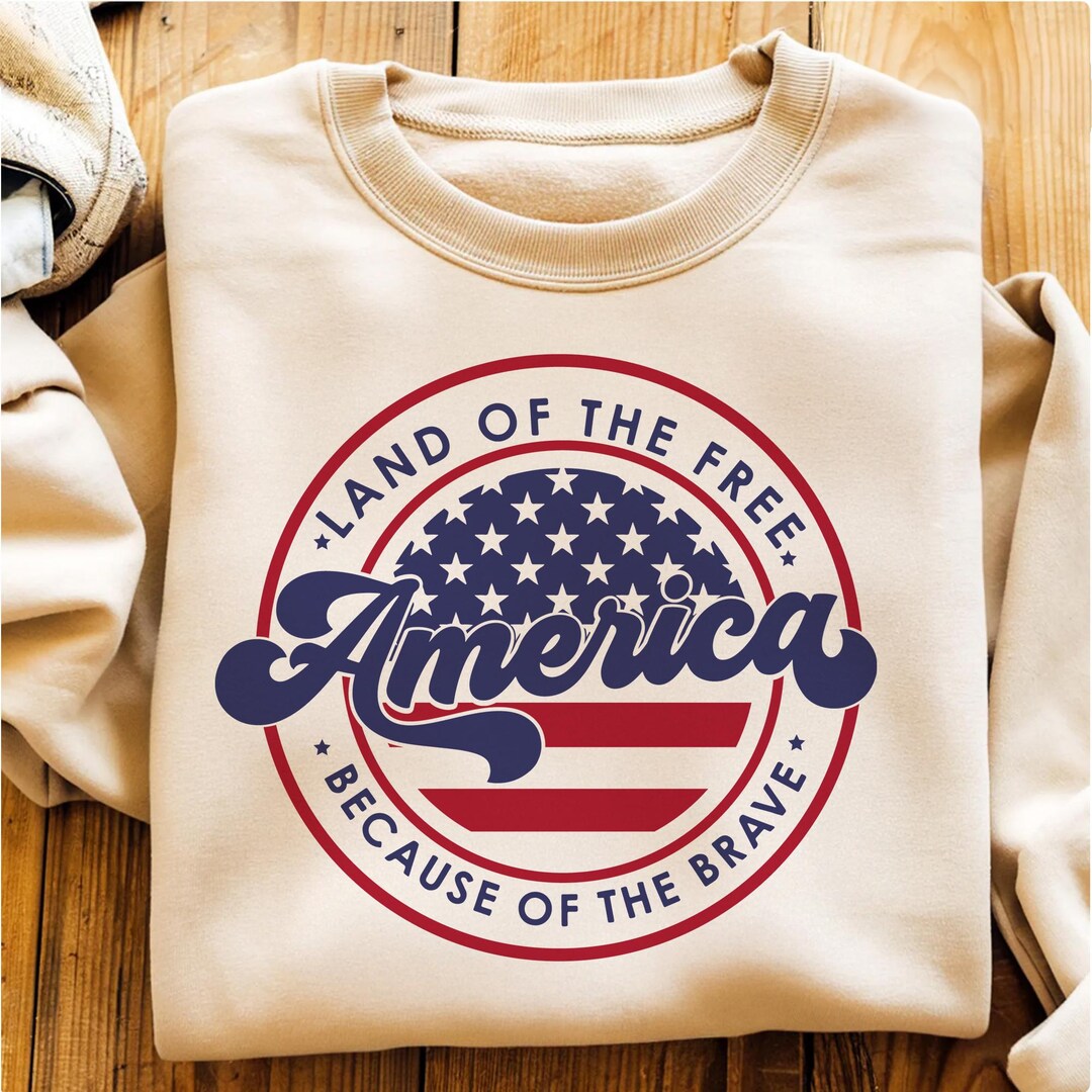 America Land of the Free Because of the Brave Svg PNG, 4th of July PNG ...
