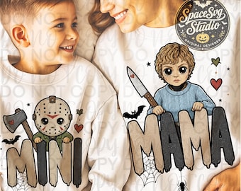 Halloween Mom PNG, Mama Mini Halloween Png, Spooky Season Design, Funny Halloween Mama Png, Gift for Mom Halloween Png Shirt,Mini Halloween