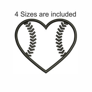 Baseball Heart outline Embroidery design | Baseball Heart outline pes file |  dst file |  jef file |  Vp3 file |  hus file |  Vip file