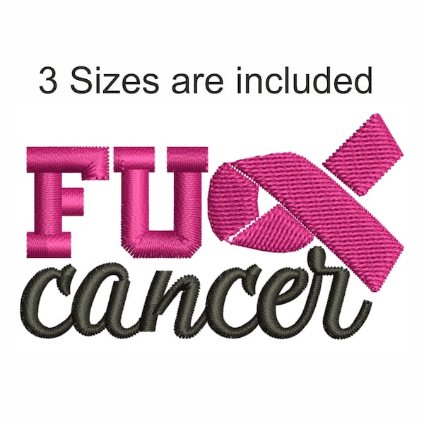 Fuck Cancer Embroidery design | Fuck Cancer pes file | Fuck Cancer dst file | Fuck Cancer jef file | Vp3 file | hus file | Vip file