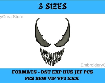 Venom Embroidery design | Venom pes file | Venom dst file | Venom jef file | Venom Vp3 file | Venom hus file | Venom vip file