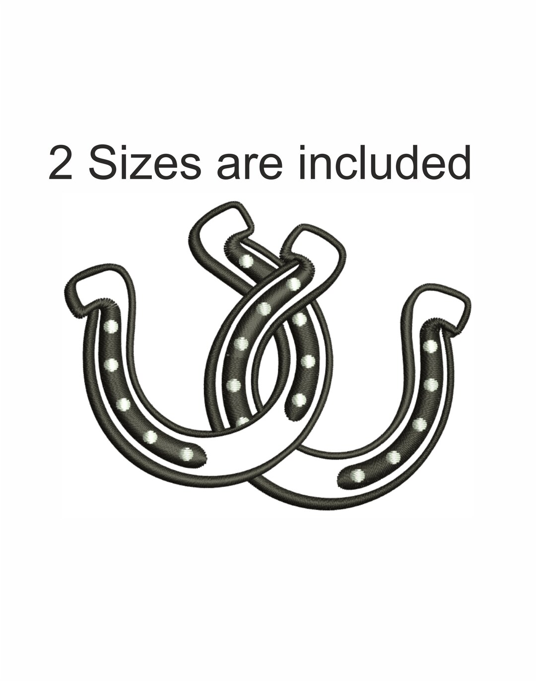 Double Horseshoe Embroidery Design Double Horseshoe Pes File Double