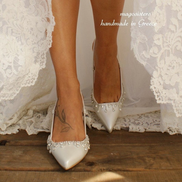 slingback heels wedding