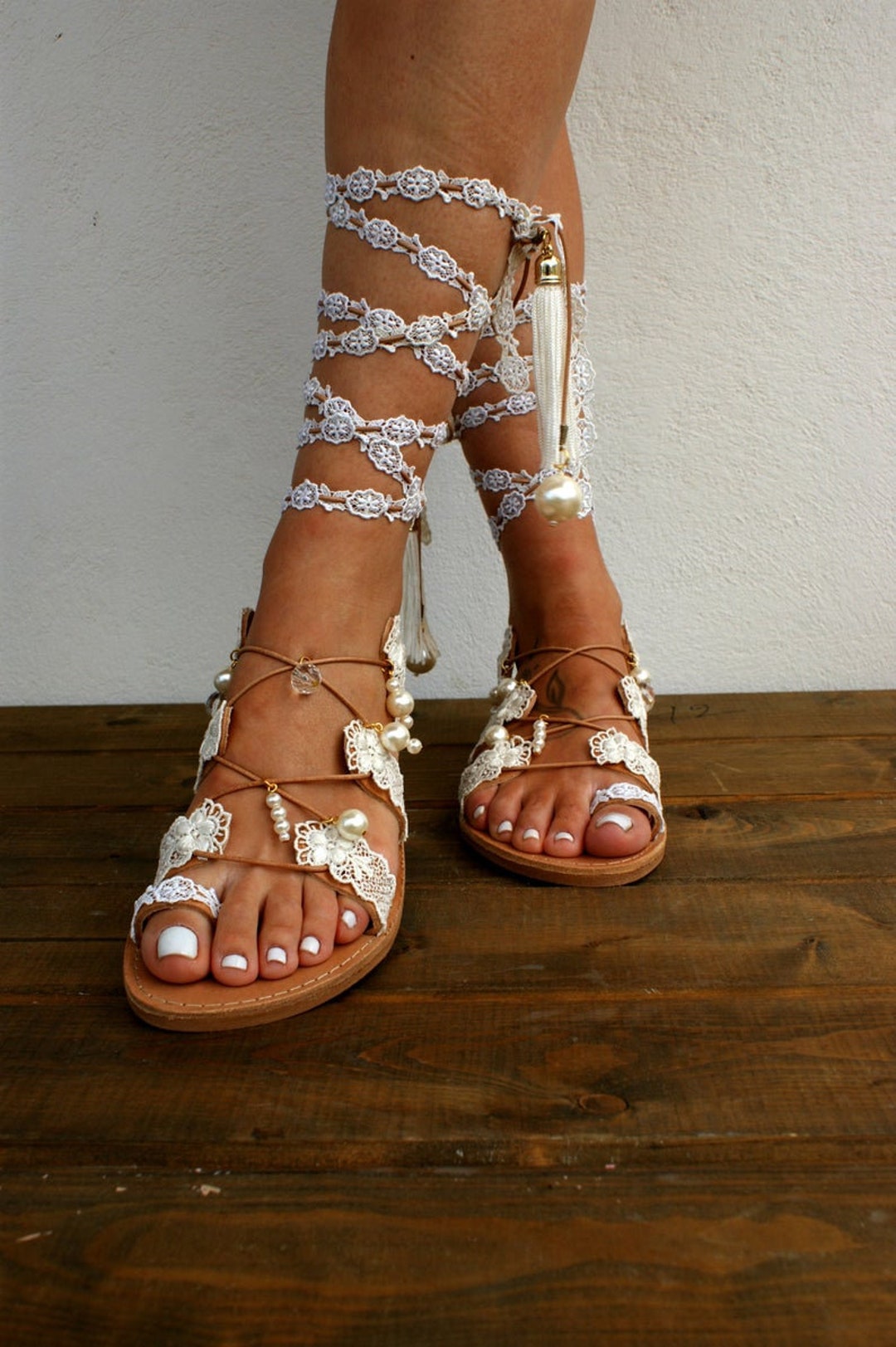 Wedding Sandals/ Boho Sandals/ Bridal Sandals/ Wedding Shoes/ Handmade ...