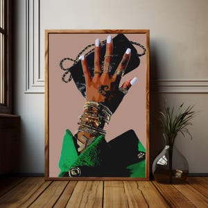 Black Woman Art, Fashion, Black Woman Wall Art, Black Girl Wall Art, black girl wall art, Black girl art, abstract art, Printable Black Art
